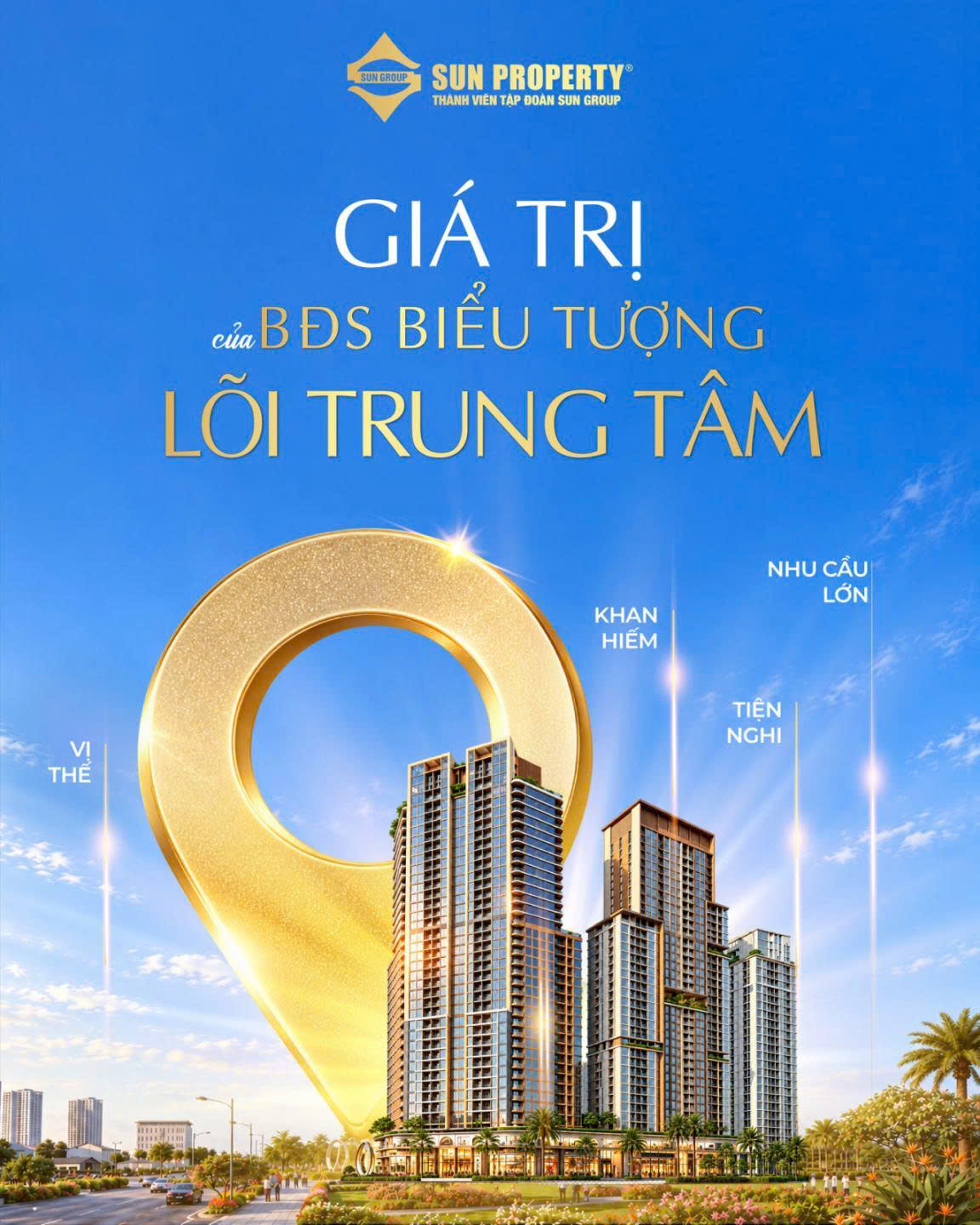 Gia tri cua BDS bieu tuong loi trung tam